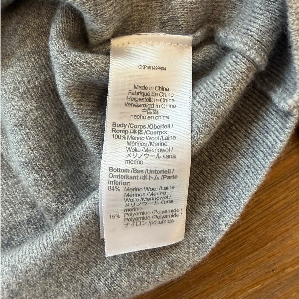 Madewell Gray Merino Wool Blend Crewneck Sweater Women’s Minimalist - Picture 3 of 4